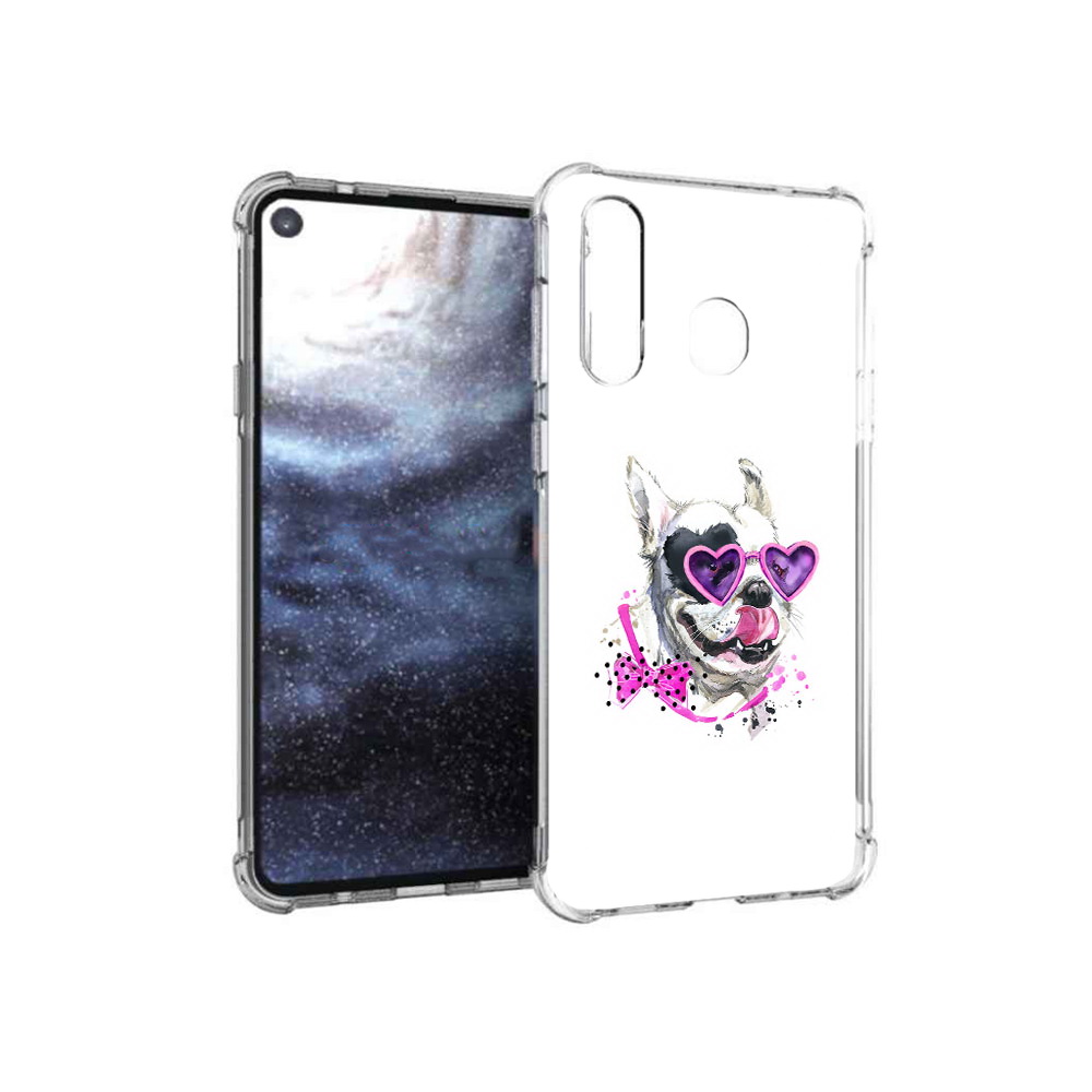 

Чехол MyPads Tocco для Samsung Galaxy A8s акварельный пёс (PT124633.501.218), Прозрачный, Tocco