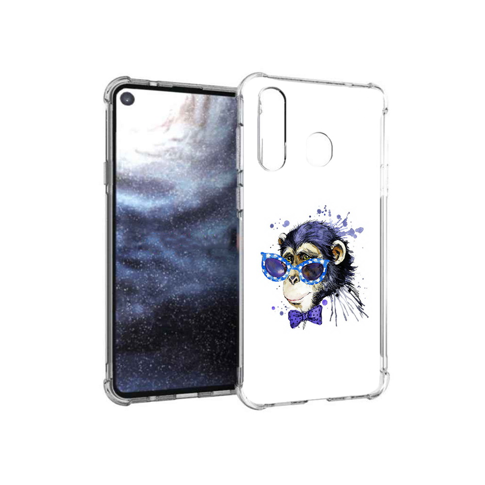 

Чехол MyPads Tocco для Samsung Galaxy A8s акварельная обезьяна (PT124633.501.216), Прозрачный, Tocco