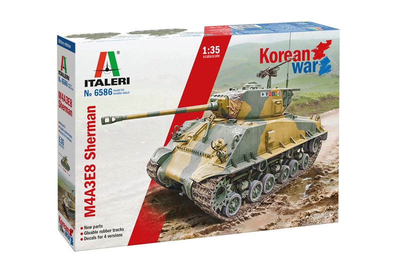 фото Сборная модель italeri 1/35 танк m4a3e8 sherman 6586