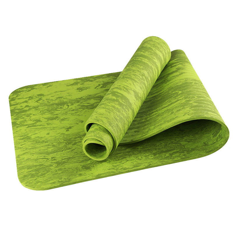 фото Коврик для йоги тпе 183х61х0,6 см (зеленый гранит) milinda