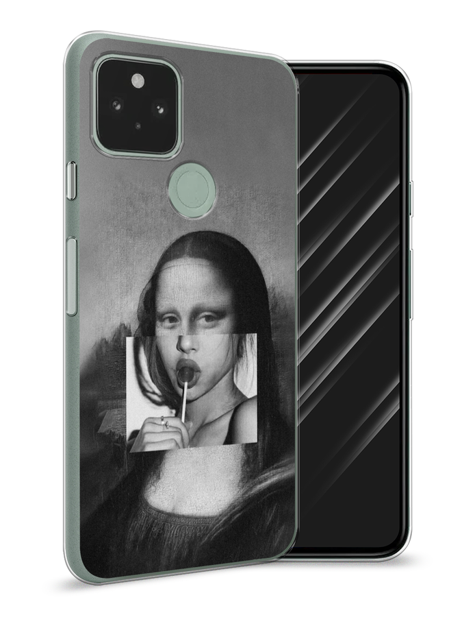 

Чехол Awog на Google Pixel 5A "Mona Lisa sucking lollipop", Разноцветный, 271050-9