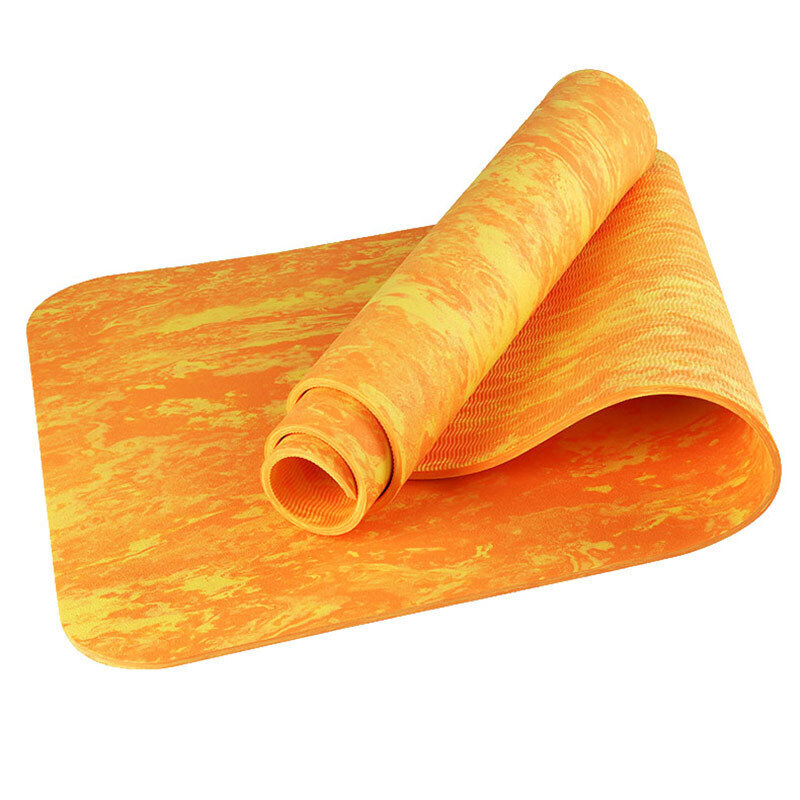 фото Коврик для йоги тпе 183х61х0,6 см (оранжевый гранит) milinda