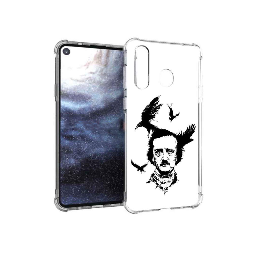 

Чехол MyPads Tocco для Samsung Galaxy A8s Эдгар Аллан черно белый (PT124633.501.204), Прозрачный, Tocco