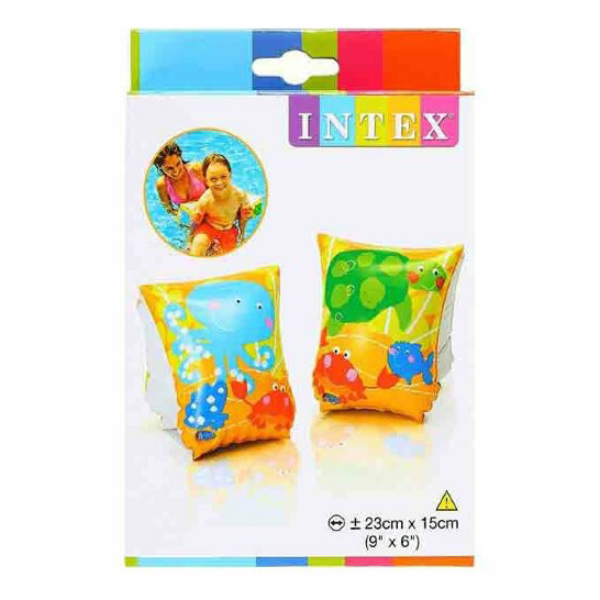 

Нарукавники Intex 56666NP 23 х 15 см разноцветные, Желтый