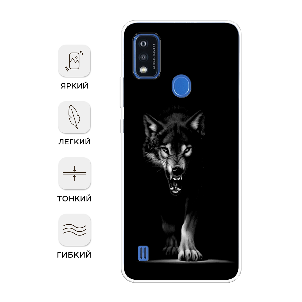 

Чехол Awog на ZTE Blade A51 / ЗТЕ Блэйд A51 "Mona Lisa sucking lollipop", Разноцветный, 134550-9