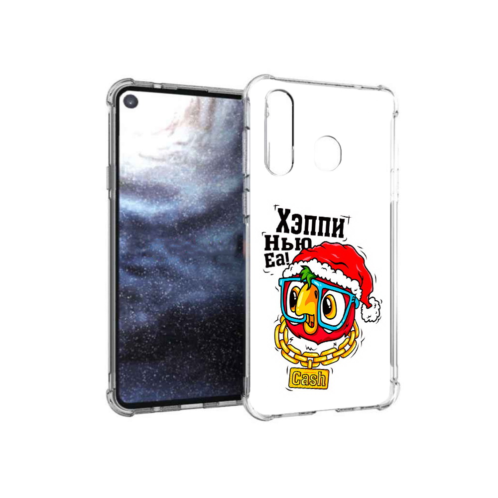 

Чехол MyPads Tocco для Samsung Galaxy A8s Хэппи нью еа (PT124633.501.196), Прозрачный, Tocco