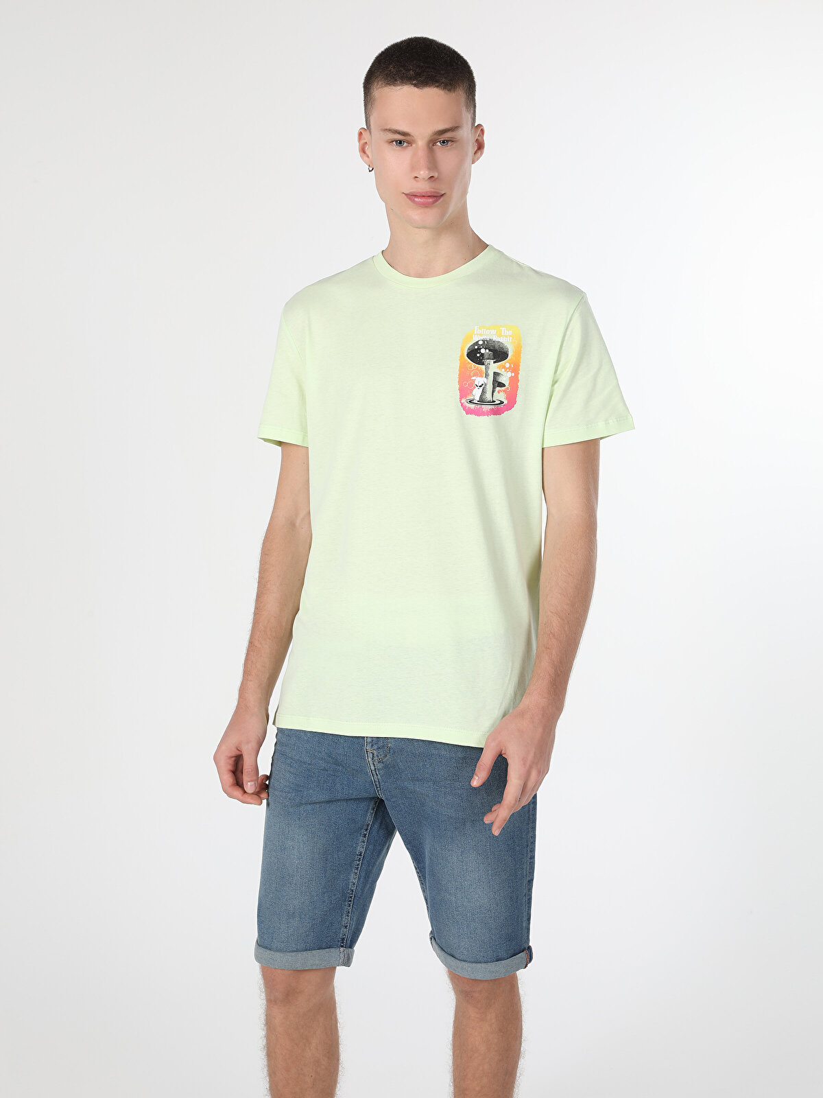 

Футболка мужская Colin's CL1058888_Q1.V1 зеленая XXL, Зеленый, CL1058888_Q1.V1