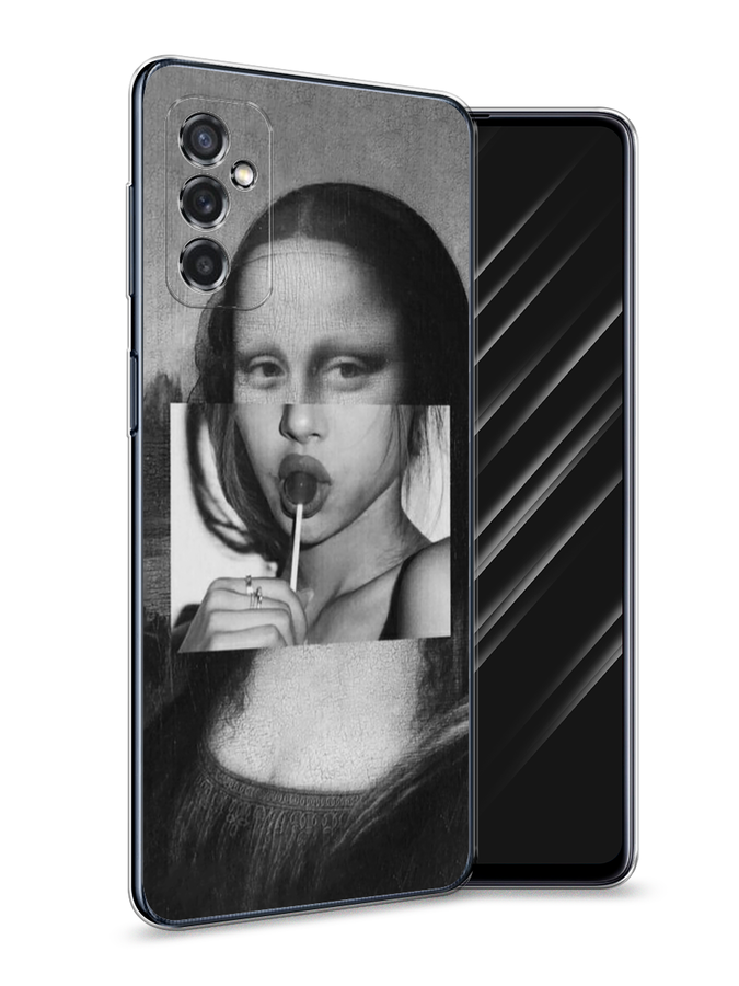 

Чехол Awog на Samsung Galaxy M52 / Самсунг M52 "Mona Lisa sucking lollipop", Разноцветный, 2104350-9