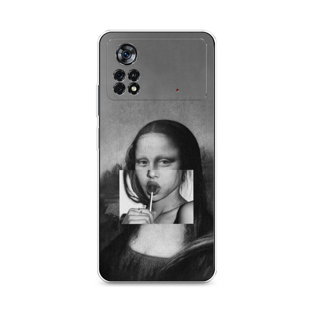 

Чехол Awog на Poco X4 Pro 5G "Mona Lisa sucking lollipop", Разноцветный, 313150-9