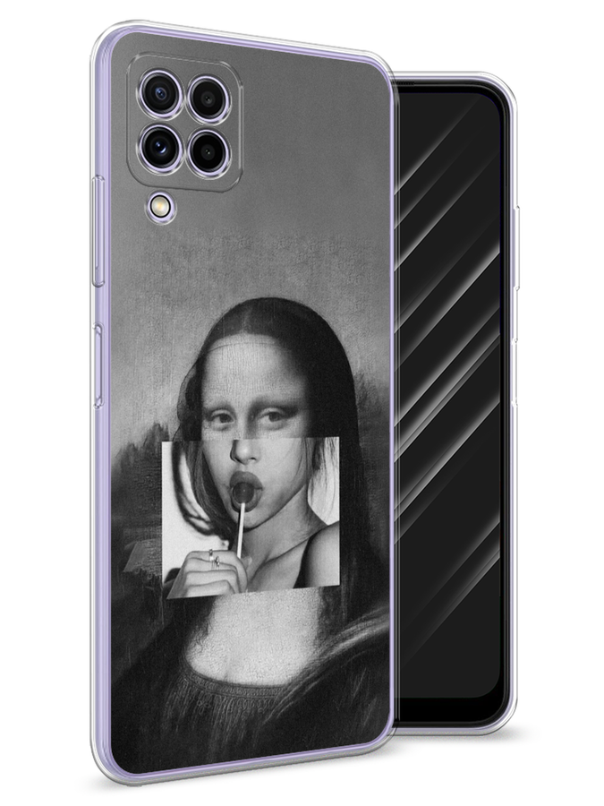 

Чехол Awog на Samsung Galaxy A22 / Самсунг A22 "Mona Lisa sucking lollipop", Разноцветный, 2103150-9