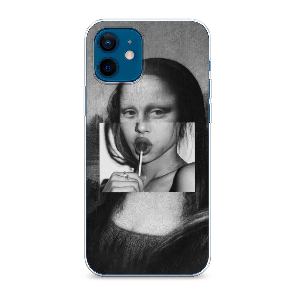 фото Чехол awog "mona lisa sucking lollipop" для apple iphone 12 mini