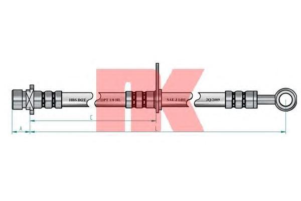 фото Тормозной шланг nk арт. 852674 nk 852674