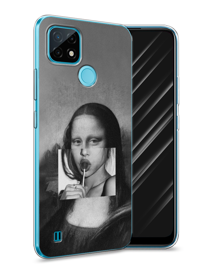 

Чехол Awog на Realme C21 "Mona Lisa sucking lollipop", Разноцветный, 254950-9