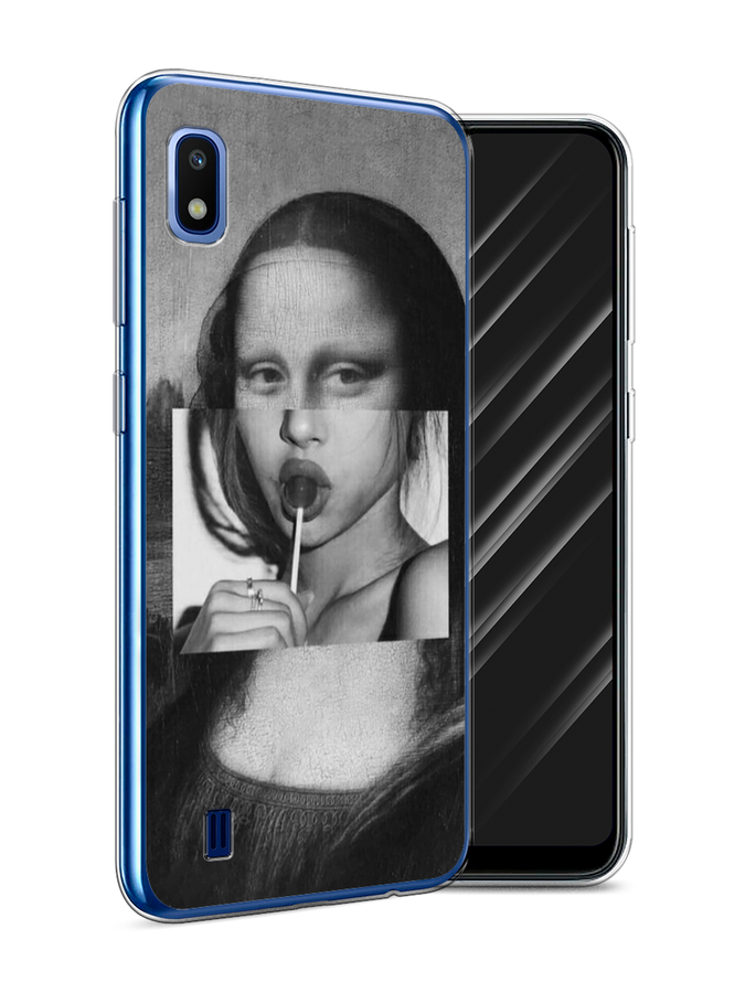 

Чехол Awog на Samsung Galaxy A10 "Mona Lisa sucking lollipop", Разноцветный, 27950-9