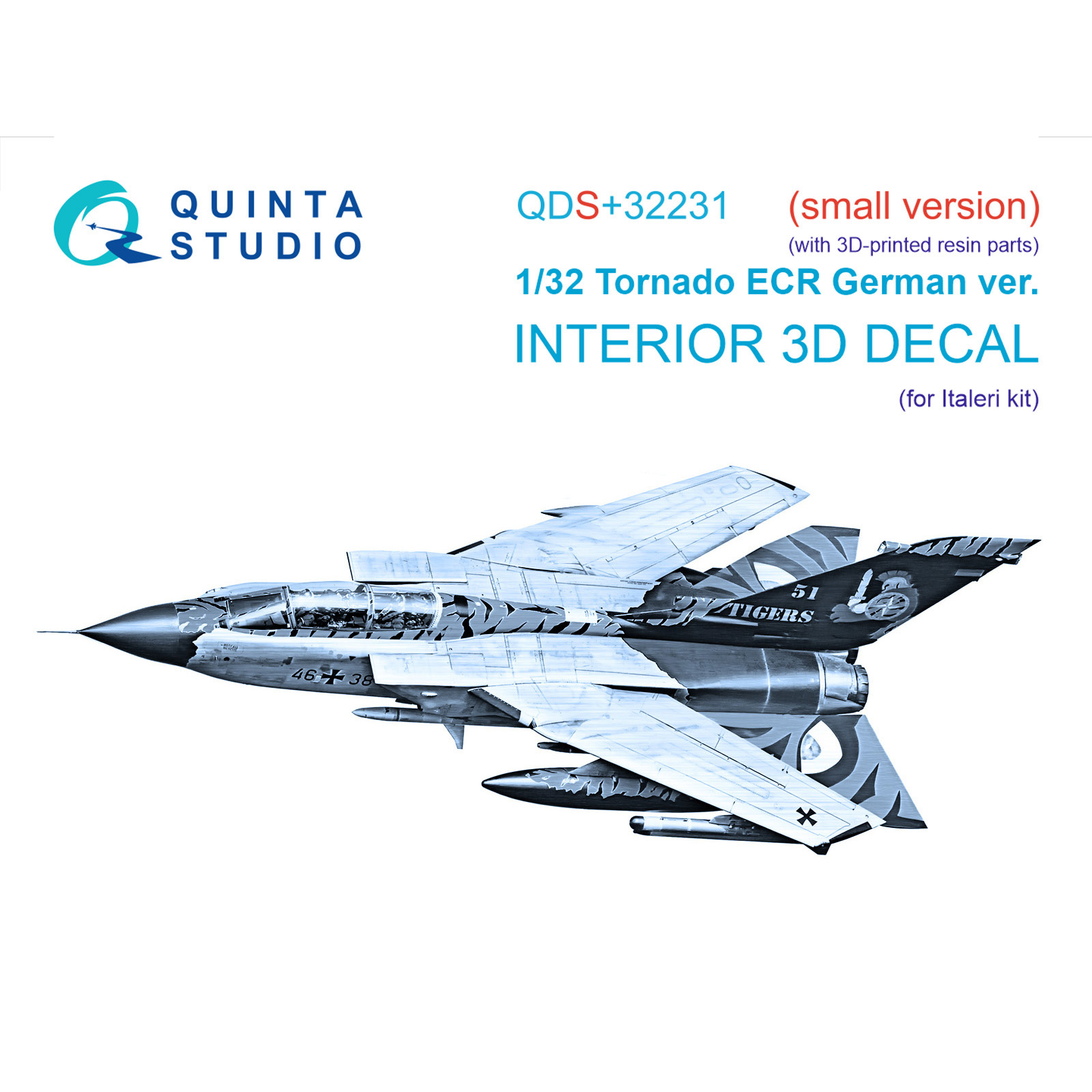 

3D Декаль Quinta Studio интерьера Tornado ECR German Italeri Малая версия QDS+32231, Цветной