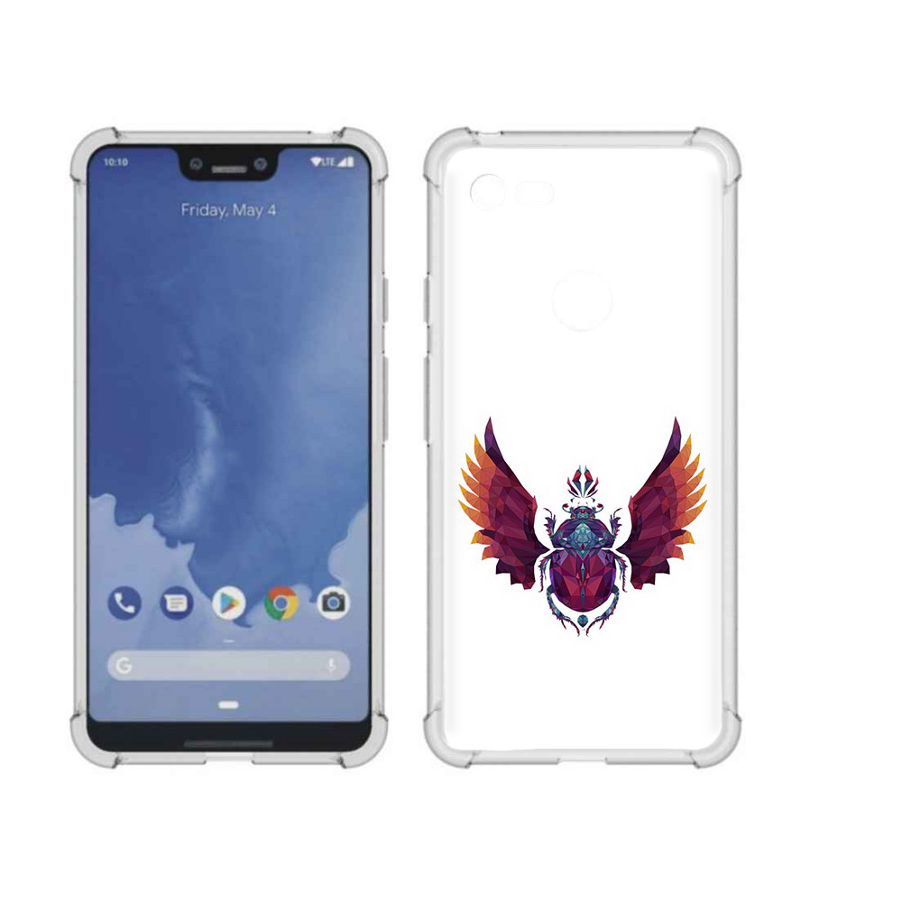 

Чехол MyPads Tocco для Google Pixel 3 XL алмазный скоробей, Прозрачный, Tocco