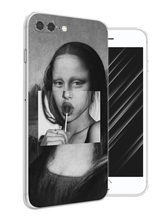 

Чехол Awog на Apple iPhone 7 Plus / Айфон 7 Plus "Mona Lisa sucking lollipop", Разноцветный, 10750-9