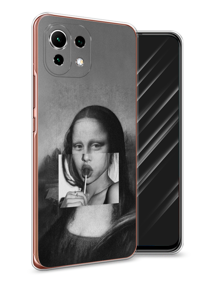 

Чехол Awog на Xiaomi Mi 11 Lite "Mona Lisa sucking lollipop", Разноцветный, 310250-9