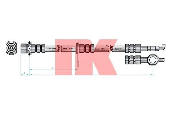 

Шланг Торм.Пер.Лев.Toyota Camry (V30) 01-06 460Мм Nk Арт. 8545161