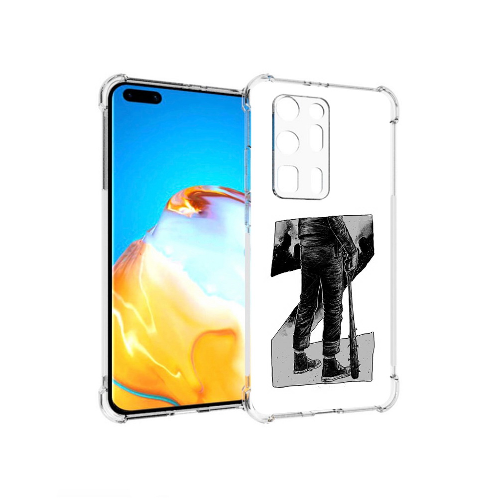

Чехол MyPads Tocco для Huawei P40 Pro+ воин черно белый, Tocco