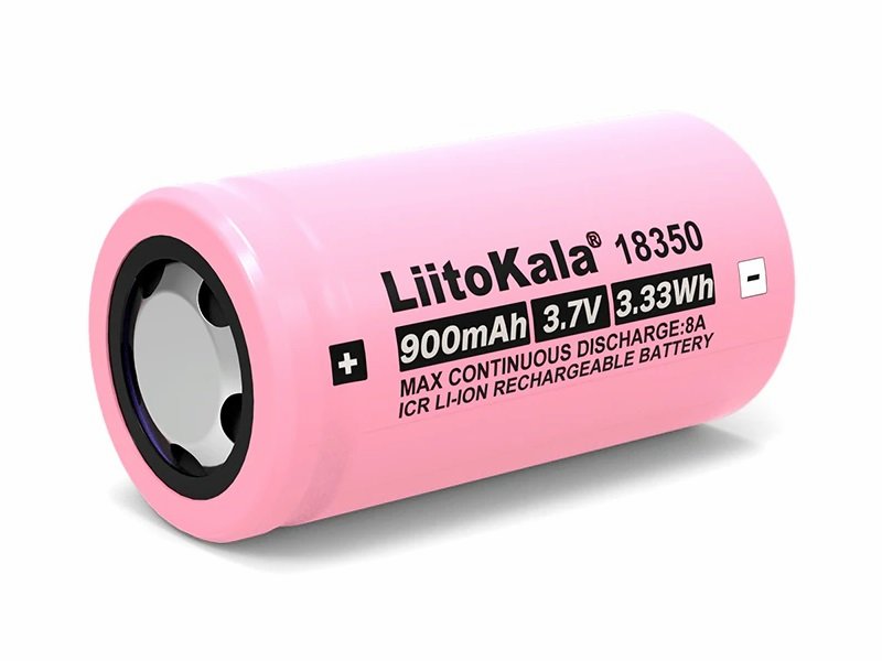 Аккумулятор LiitoKala типа 18350 (900mAh, Li-ion) без защиты