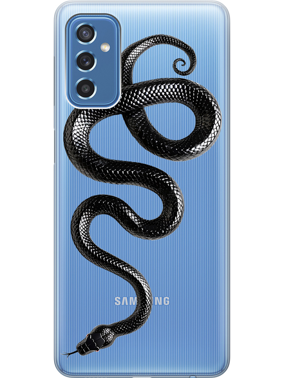 

Силиконовый чехол на Samsung Galaxy M52 5G с принтом "Черная мамба", Прозрачный;черный, 734082113