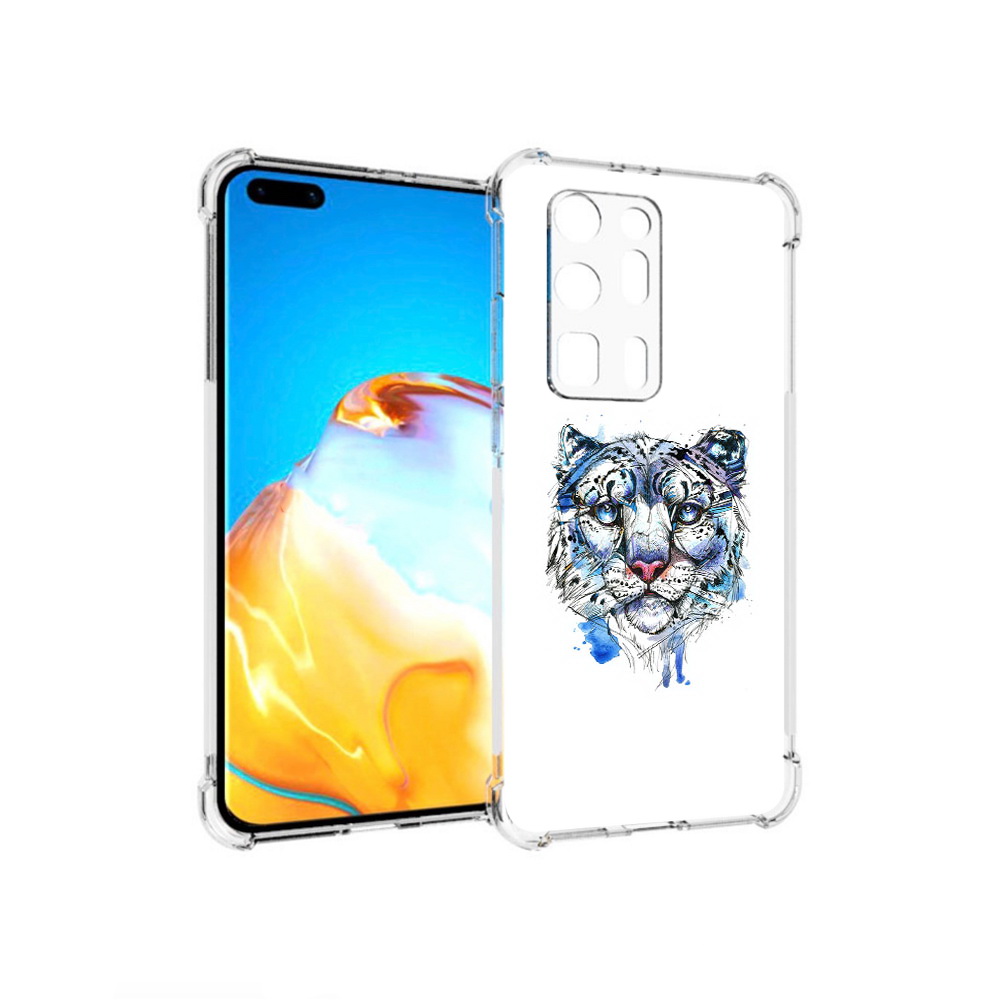 

Чехол MyPads Tocco для Huawei P40 Pro+ водяной тигр, Прозрачный, Tocco