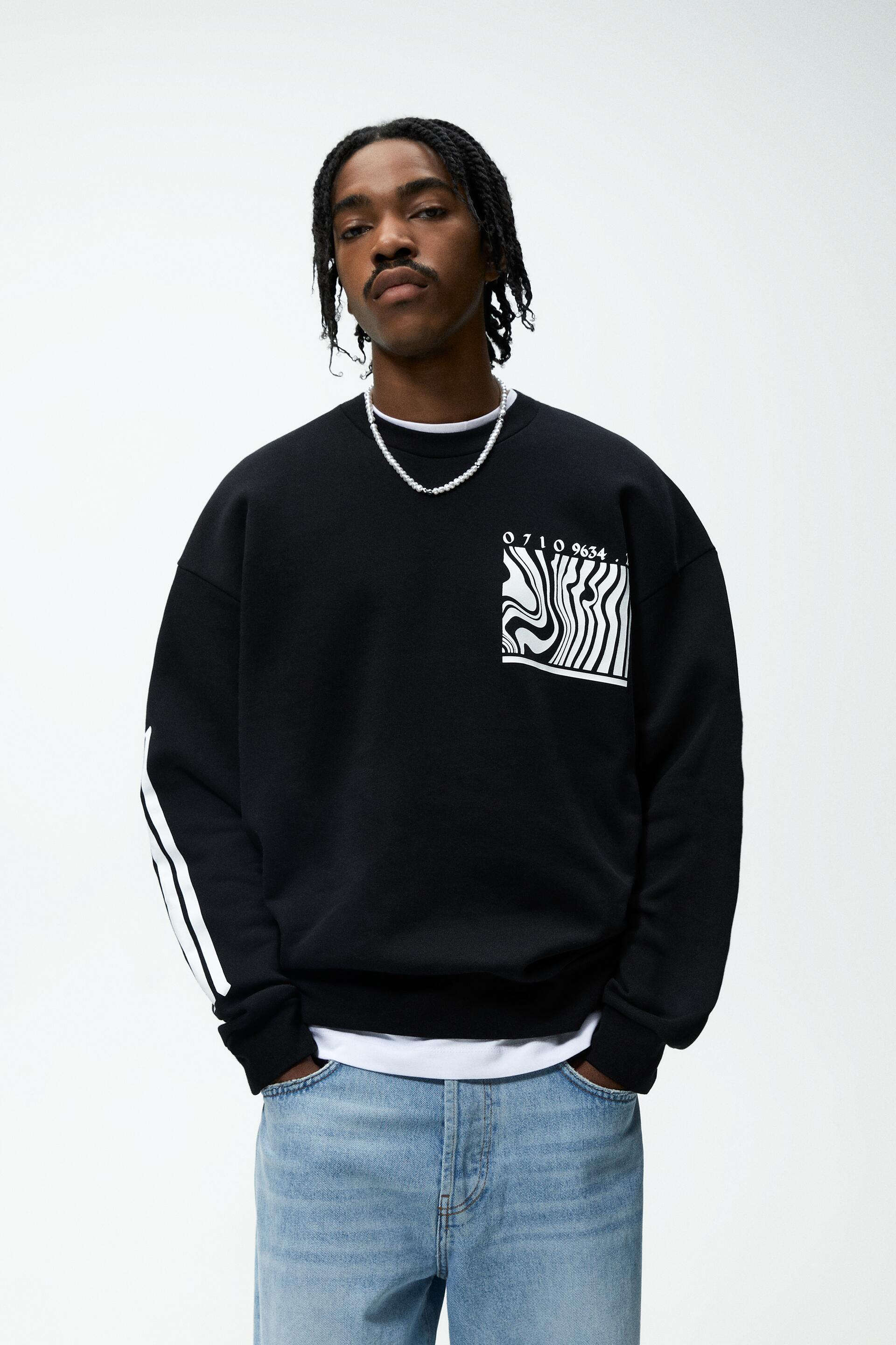 

Свитшот мужской ZARA 00679328 черный M, 00679328
