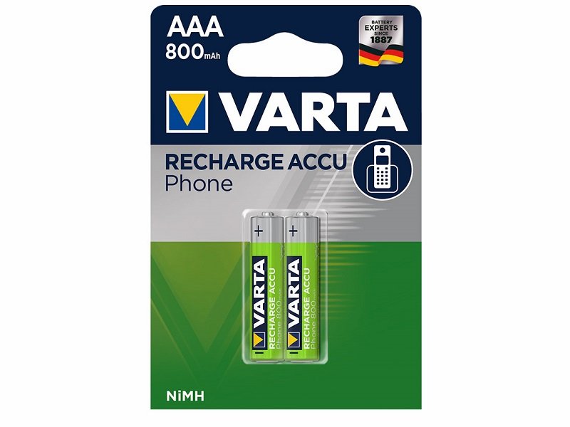 Аккумуляторы типа AAA VARTA Power (комплект 2 штуки) 800mAh аккумуляторы типа aa varta longlife комплект 4 штуки 2100mah