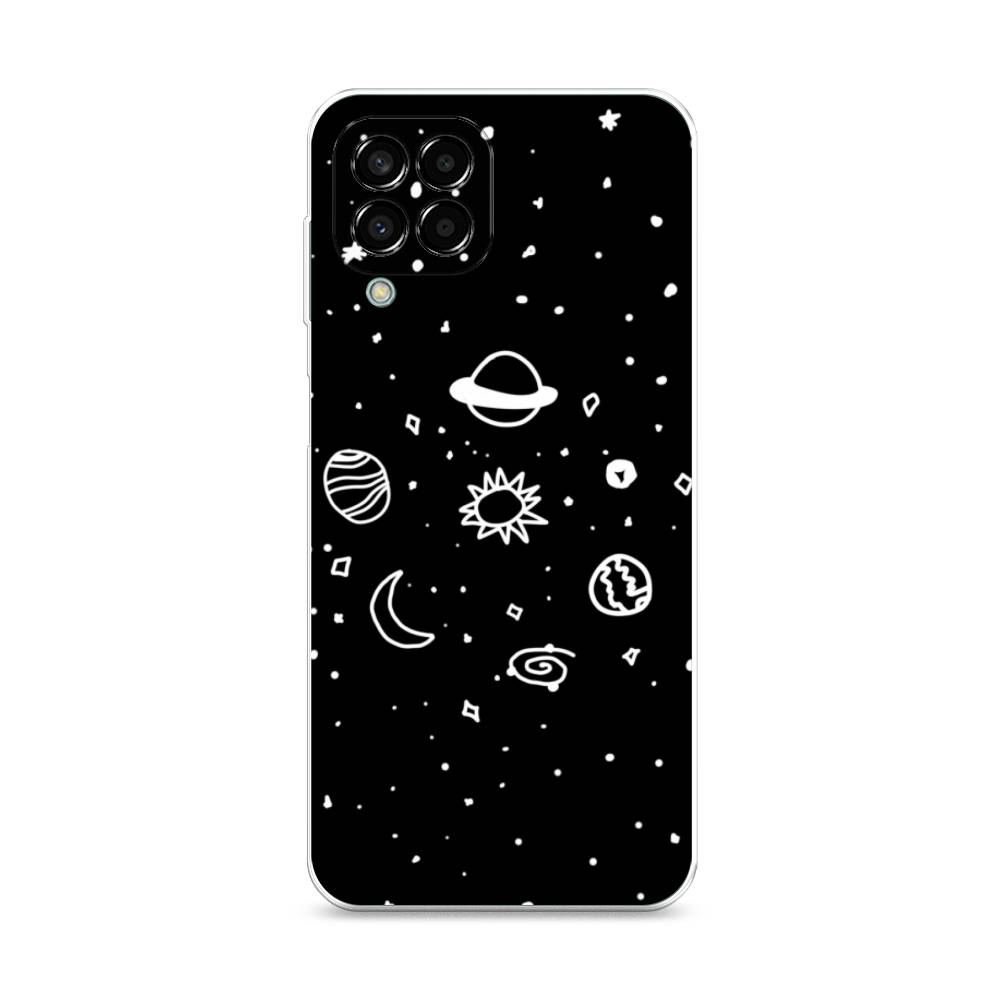 

Чехол на Samsung Galaxy M33 "Дудл солнечной системы", Бежевый;серый, 2105650-2