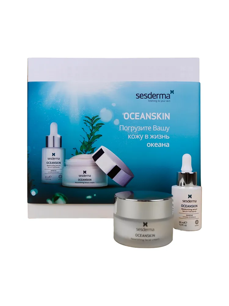 Набор SesDerma Oceanskin сыворотка увлажняющая, 30мл + Oceanskin cream крем для лица, 50мл