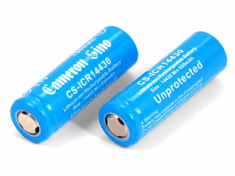 

Аккумуляторы типа 14430 (700mAh, Li-ion) 2 штуки, ICR14430