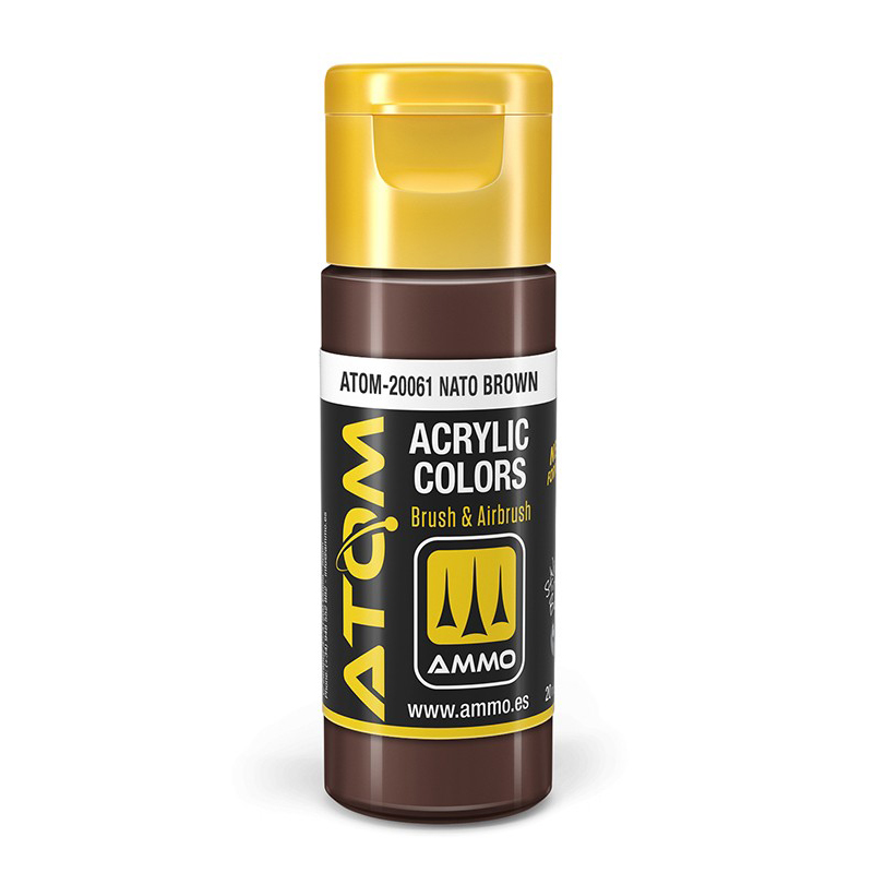 

Акриловая краска Ammo Mig Atom color Коричневый цвет НАТО ATOM20061