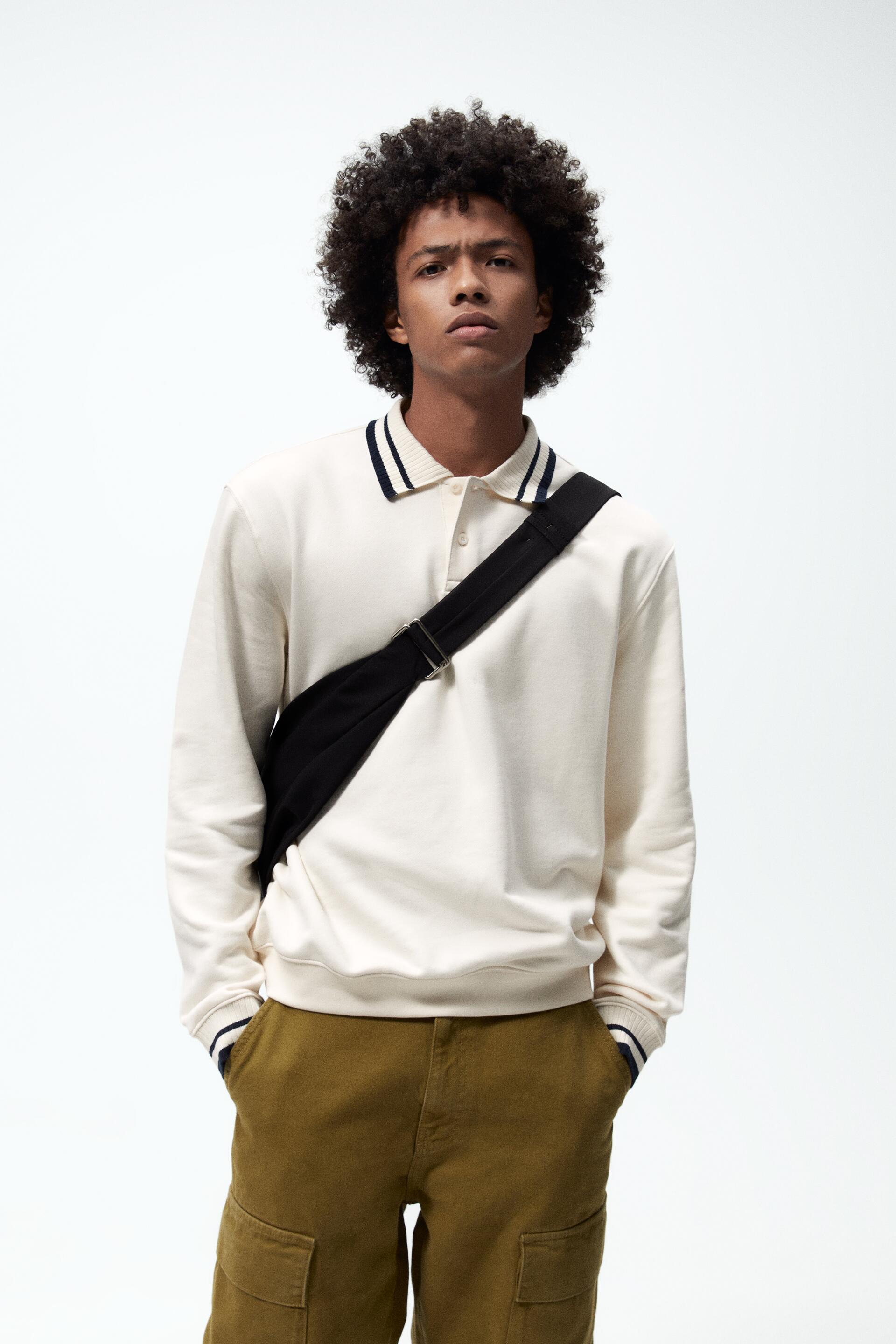 

Лонгслив мужской ZARA 00526340 белый XL, 00526340