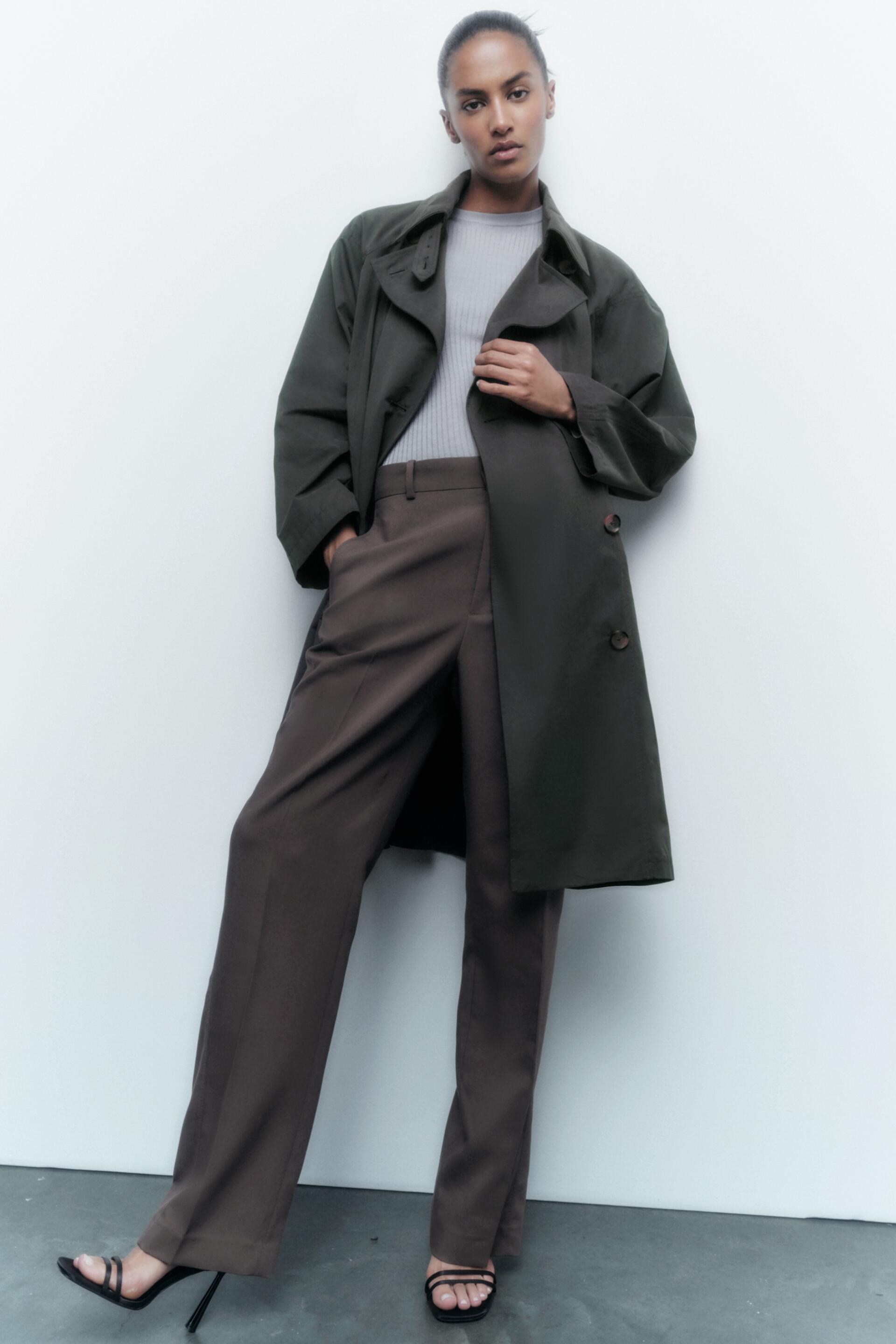 

Плащ женский ZARA 00518269 серый L (доставка из-за рубежа), 00518269