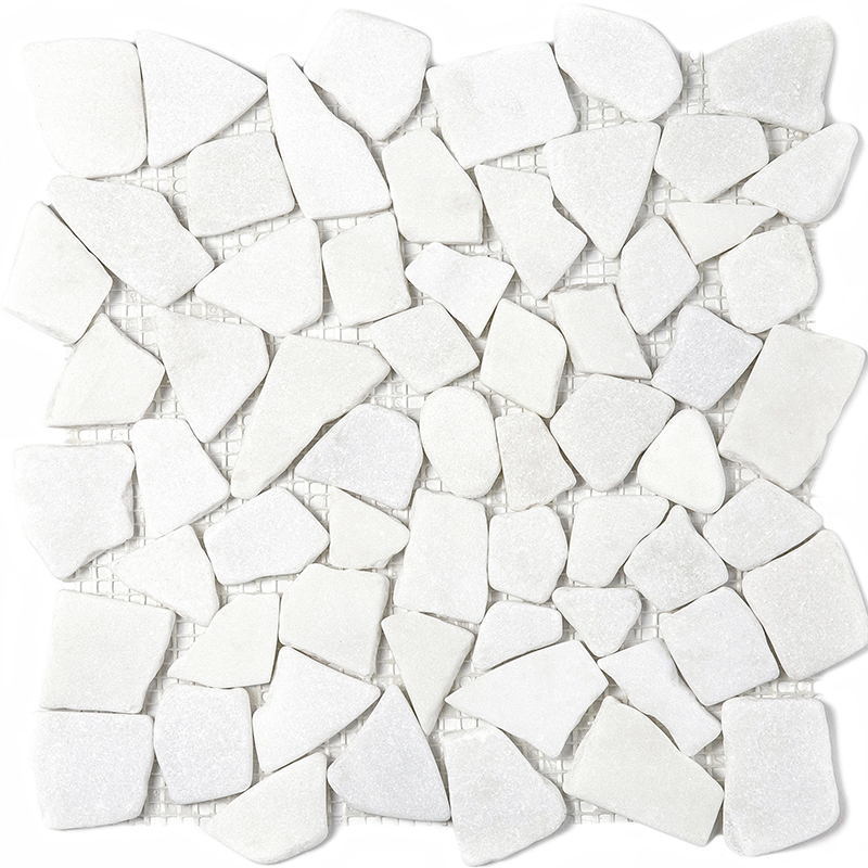 фото Мраморная мозаика natural paladium белый светлый камень матовый 7m001-ml