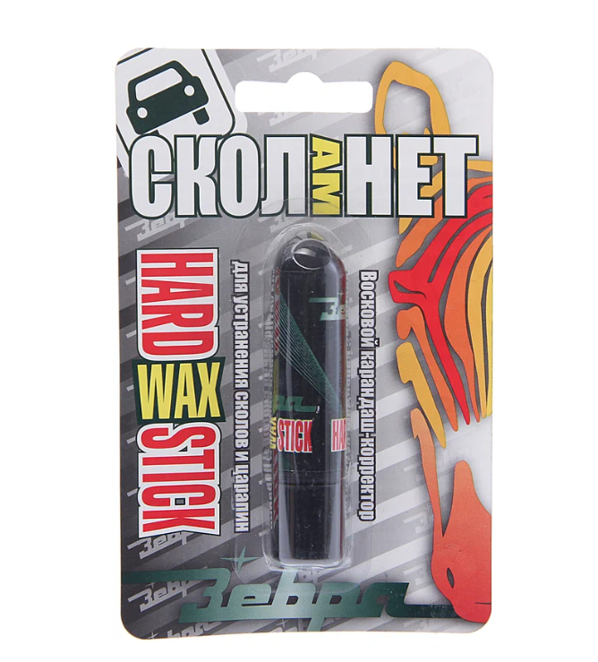 Карандаш восковой белый блистер HardWAX Stick ЗЕБРА