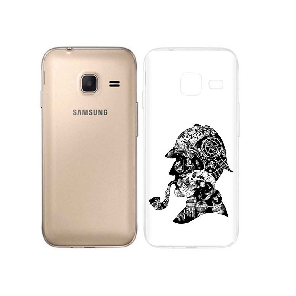 

Чехол MyPads Tocco для Samsung Galaxy J1 mini мужчина с трубкой абстракция, Tocco