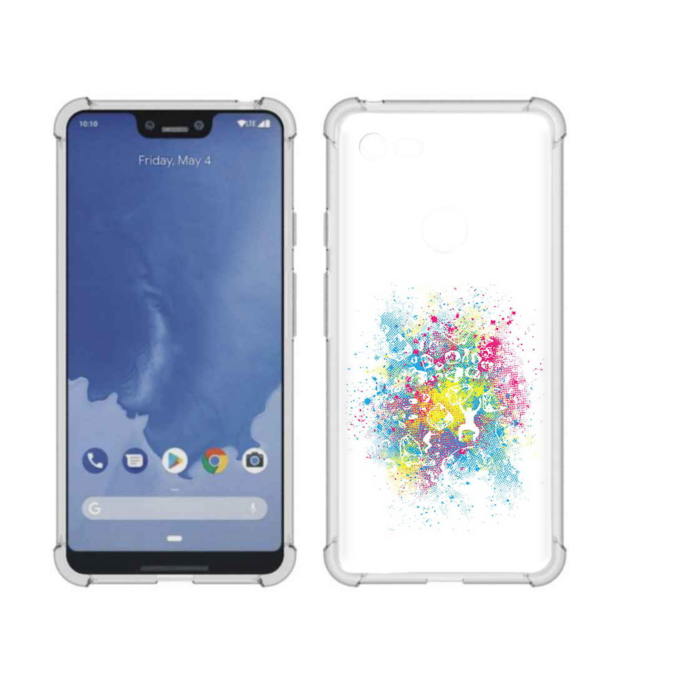

Чехол MyPads Tocco для Google Pixel 3 XL акварель абстракция, Прозрачный, Tocco