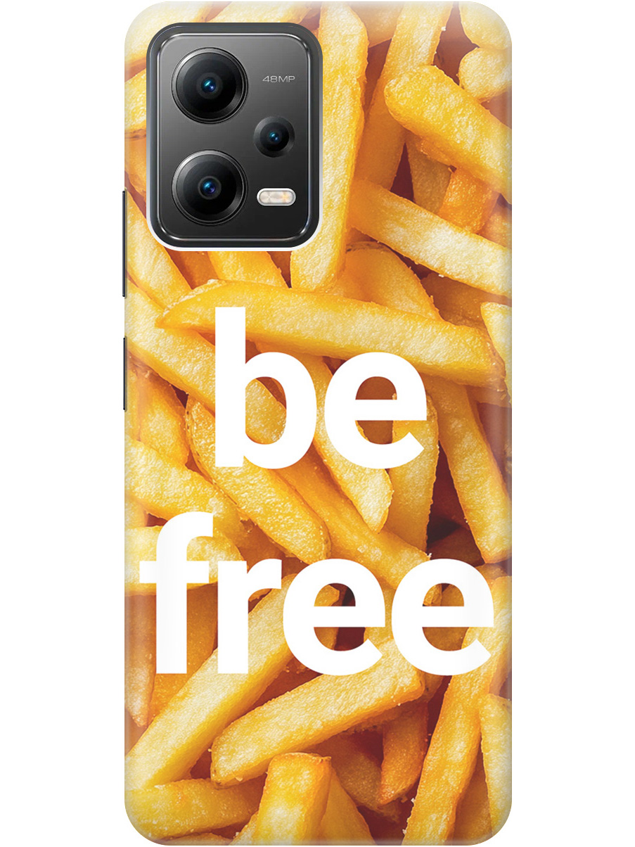 

Силиконовый чехол на Xiaomi Poco X5 5G с принтом "Be Free", Прозрачный;белый;желтый, 767959661