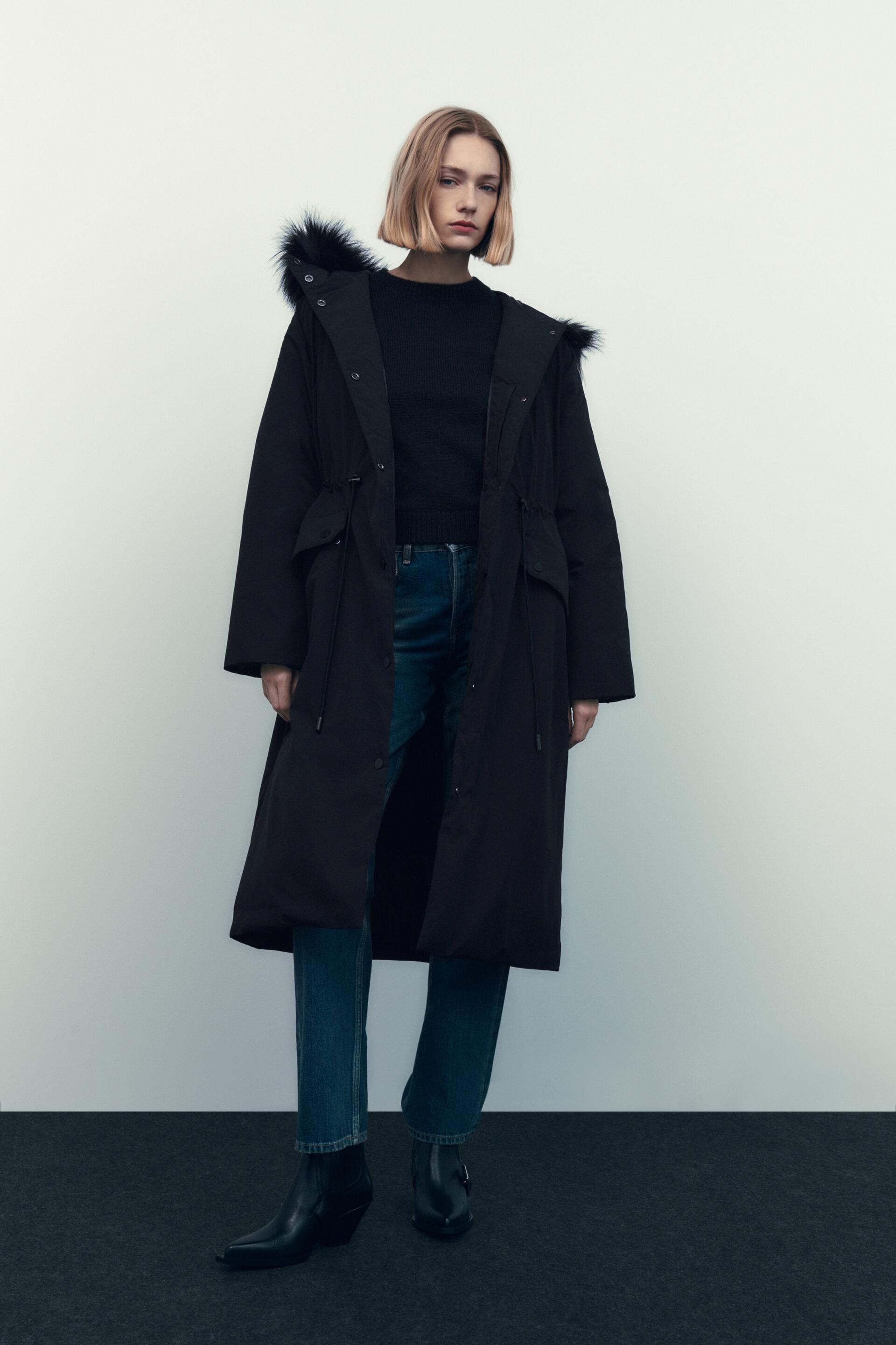 

Парка женская ZARA 00518045 черная S, 00518045