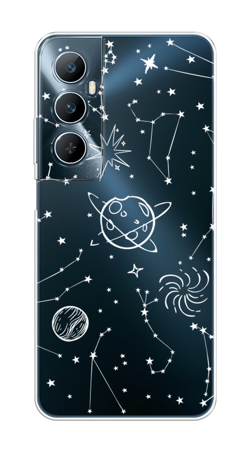 

Чехол на Realme C65 "Планеты в космосе", Белый, 2516750-1