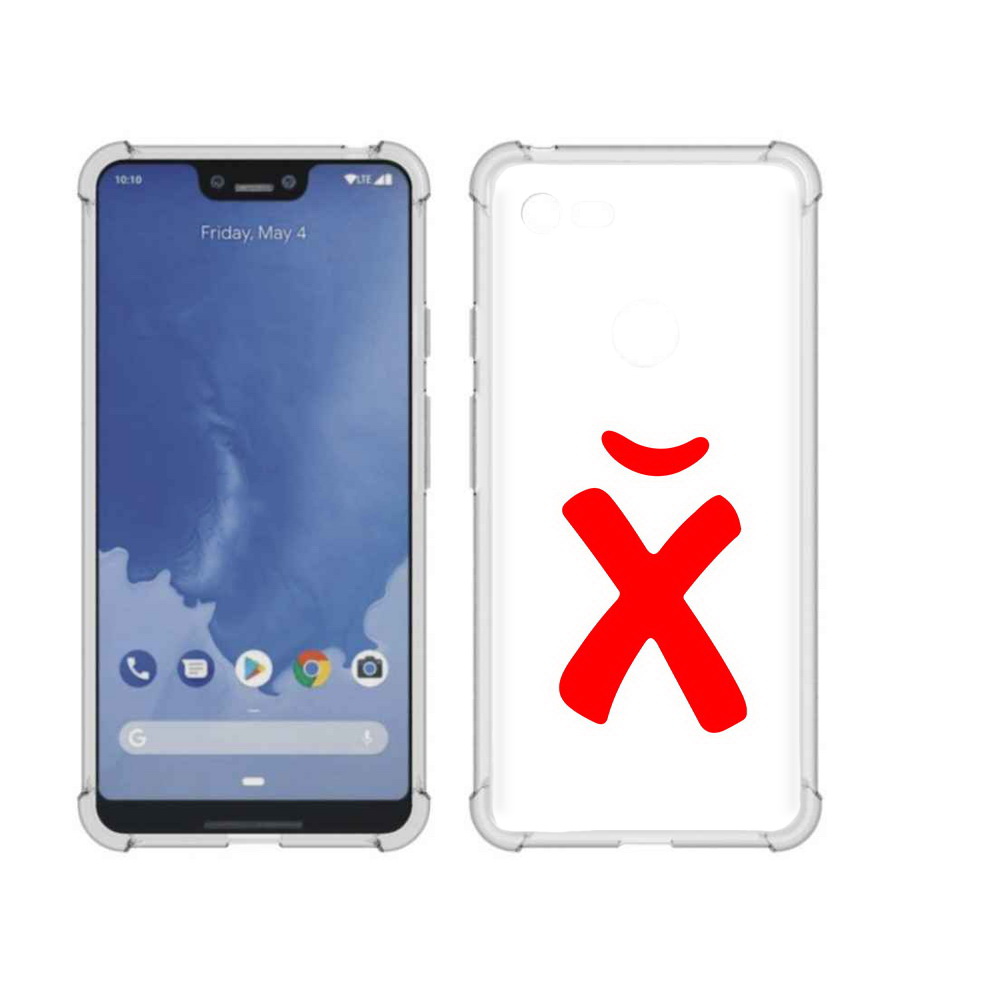 

Чехол MyPads Tocco для Google Pixel 3 XL абстракция буква х, Прозрачный, Tocco