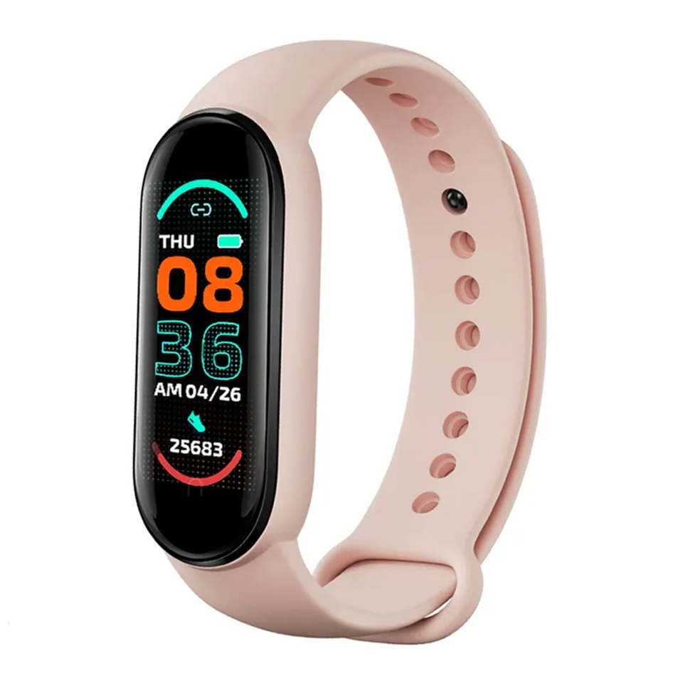 фото Фитнес-браслет smart band 6 (розовый) nobrand