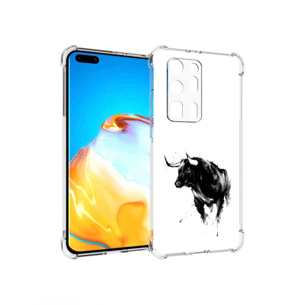 

Чехол MyPads Tocco для Huawei P40 Pro+ бык, Прозрачный, Tocco