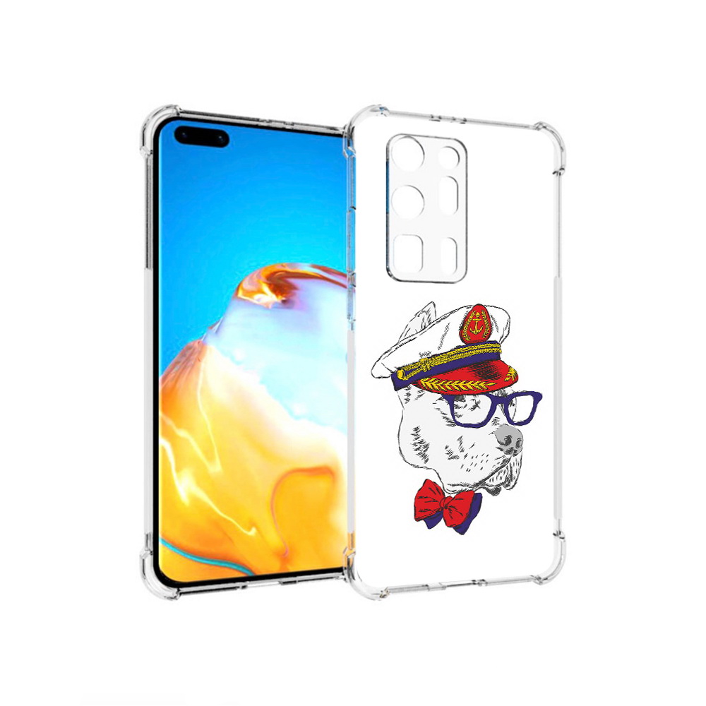 

Чехол MyPads Tocco для Huawei P40 Pro+ бульдог, Прозрачный, Tocco