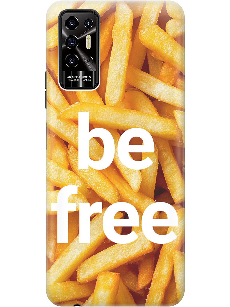 

Силиконовый чехол на Tecno Pova 2 с принтом "Be Free", Прозрачный;белый;желтый, 741736061