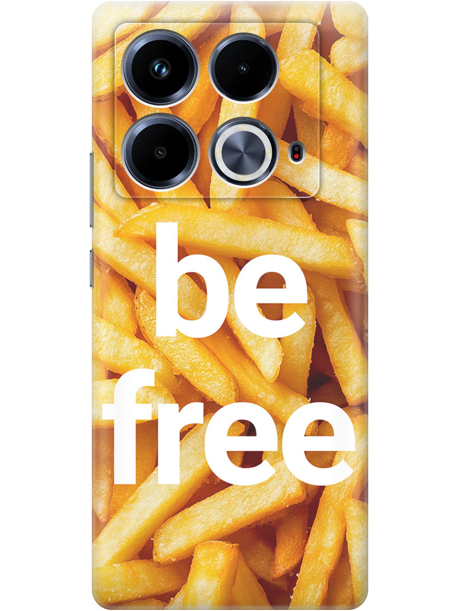 

Силиконовый чехол на Infinix Note 40 с принтом "Be Free", Прозрачный;белый;желтый, 782626461