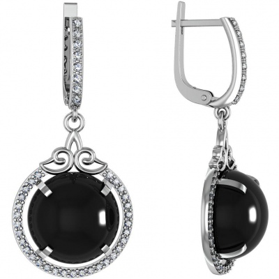 

Серьги из серебра с гематитом ПРИВОЛЖСКИЙ ЮВЕЛИР 361427-FA11GM, 361427-FA11GM