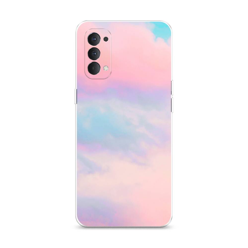 фото Силиконовый чехол "розовые облака" на oppo reno 4 4g awog